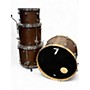 Used 7drums 4 Piece Custom Mahogany 4 Piece Shell Pack 24/13/16/18 Mahogany Drum Kit Mahogany