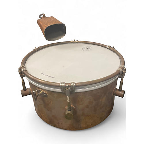 Used A&F Drum  Co 12in RAW BRONZE W/COWBELL BRONZE Drum BRONZE 30