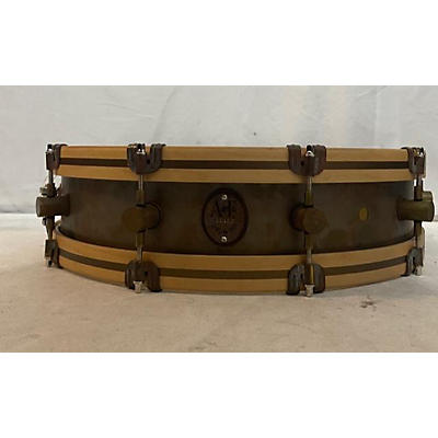 Used A&F Drum Co 18in GUN SHOT SNARE Drum RAW BRASS