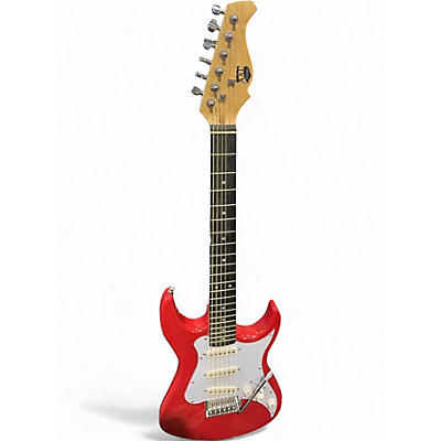 Used AXL ELECTRIC GUITAR Candy Apple Red Solid Body Electric Guitar