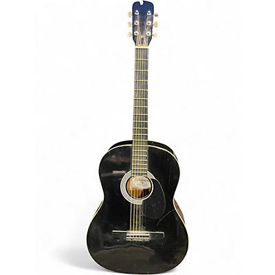 Used AXL JOHNSON Black and White Acoustic Guitar