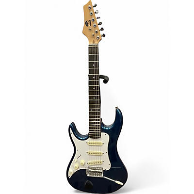 Used AXL LEFT HANDED ELECTRIC SHORT SCALE Blue Solid Body Electric Guitar