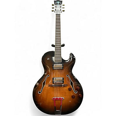 Used Adam Tylski Luthier Made Vintage-Box Solid Wood Antique Burst Hollow Body Electric Guitar