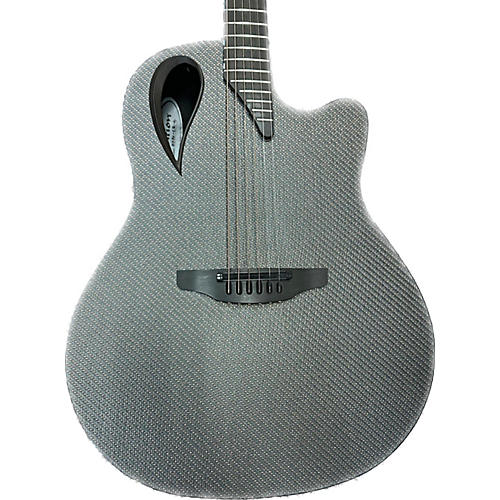 Adamas Used Adamas MD80-CR9 Black Woven Carbon Fiber BLACK CARBON Acoustic Electric Guitar BLACK CARBON