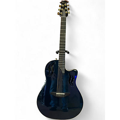 Used Adamas ovation q597 navy blue Acoustic Electric Guitar