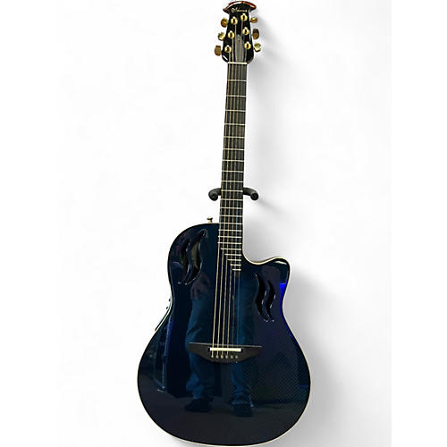 Used Adamas ovation q597 navy blue Acoustic Electric Guitar navy blue