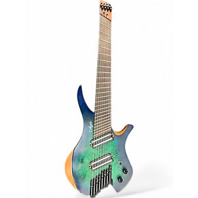 Agile Used Agile Chiral Nirvana 8 Green Blue Burst Solid Body Electric Guitar