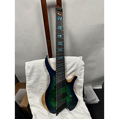 Agile Used Agile Chiral Nirvana 8 String Green Blue Burst Solid Body Electric Guitar