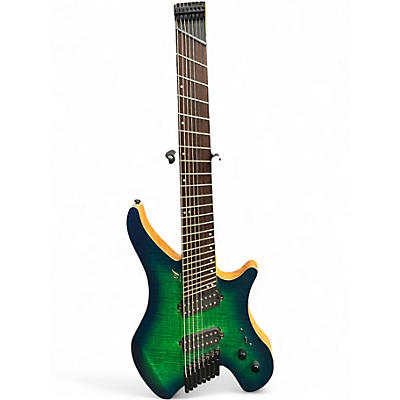Used Agile Geodesic Emerald Burl Solid Body Electric Guitar