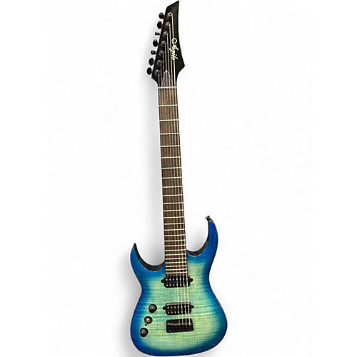 Used Agile Interceptor 747 LH Aqua Burst Solid Body Electric Guitar Aqua Burst