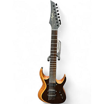 Used Agile LEGACY 727 7 String Worn Natural Solid Body Electric Guitar