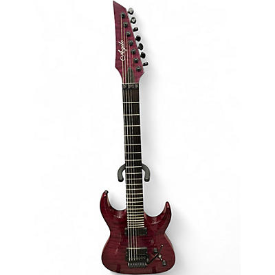 Used Agile PRO 7 STRING  Trans Purple Solid Body Electric Guitar