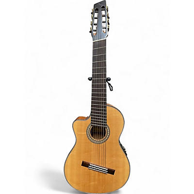 Used Agile Renaissance 82527 Classical 8-String Nylon Fan Fret Left Natural Acoustic Electric Guitar