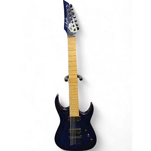 Agile Used Agile SEPTOR 727 TRANSPARENT BLUE Solid Body Electric Guitar TRANSPARENT BLUE