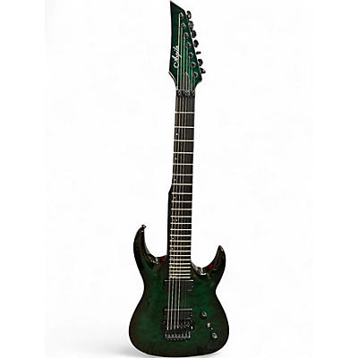 Used Agile SEPTOR ELITE 727 TRIBAL GREEN Solid Body Electric Guitar