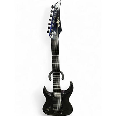 Used Agile SPETOR 725 7 STRING LEFT HANDED Black Solid Body Electric Guitar