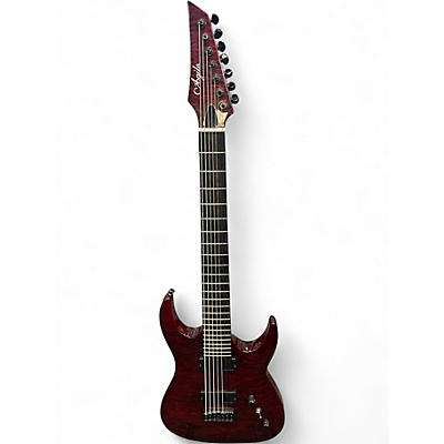 Used Agile Septor 727 7 String Crimson Red Trans Solid Body Electric Guitar
