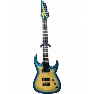 Used Agile Septor 727 7 String Ocean Burst Solid Body Electric Guitar