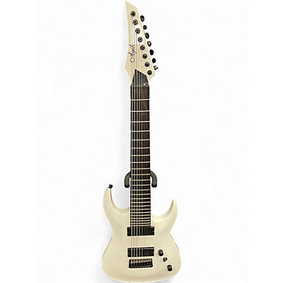 Used Agile Septor 8 String White Solid Body Electric Guitar