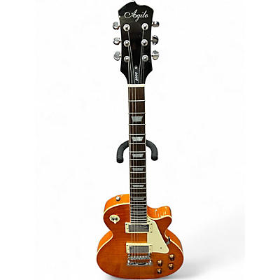 Used Agile Single Cut FLAMED Lemonburst Solid Body Electric Guitar