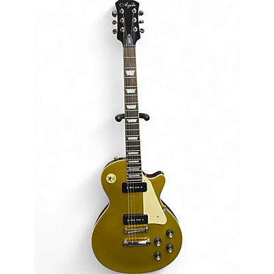 Used Agile Single Cut Gold Top Solid Body Electric Guitar