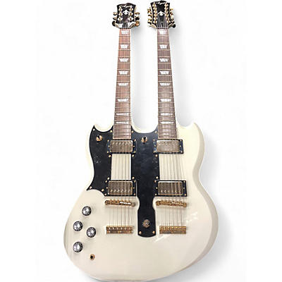 Used Agile Valkyrie Double Neck Arctic White Electric Guitar