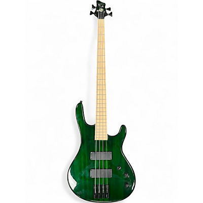 Used Aio Wolf S8-4 Green Electric Bass Guitar