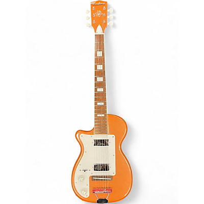 Used Airline H44 Deluxe Left Handed Copper Solid Body Electric Guitar