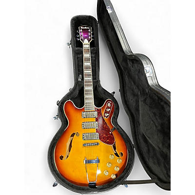 Used Airline H77 Honey Burst Hollow Body Electric Guitar