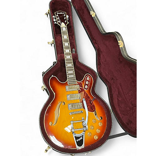 Used Airline H78 2 Tone Sunburst Hollow Body Electric Guitar 2 Tone Sunburst