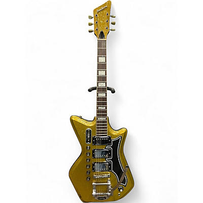 Used Airline JETSONS '59 Deluxe Gold Metal Flake Metallic Gold Solid Body Electric Guitar