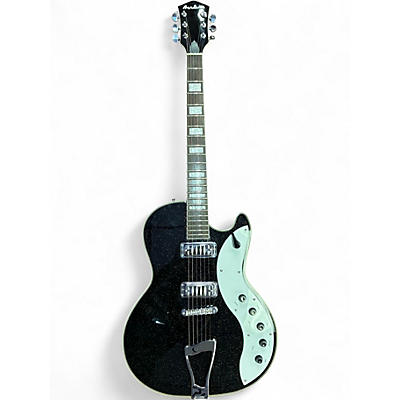 Used Airline JUPITER PRO Black Solid Body Electric Guitar