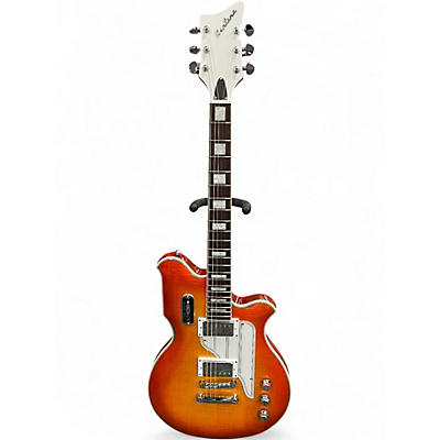 Used Airline MAP  ORANGE FLAMEBURST Solid Body Electric Guitar