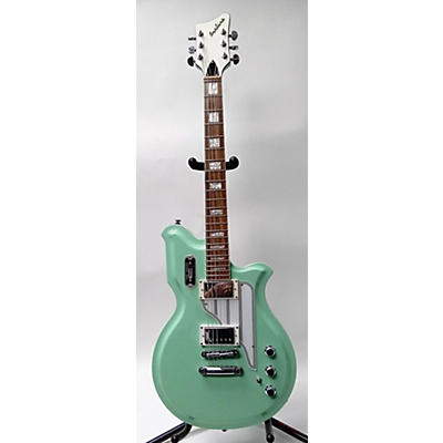 Airline Used Airline Map Colin Newman Mint Green Solid Body Electric Guitar