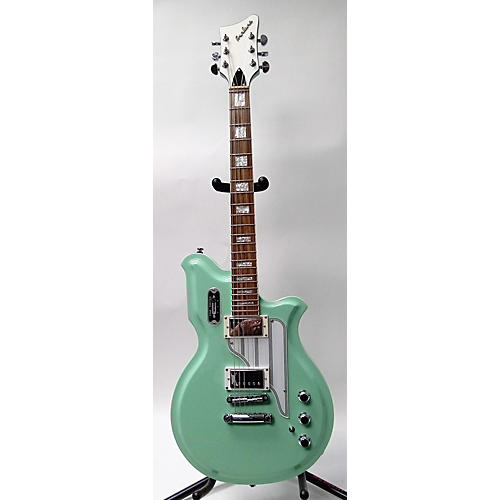 Airline Used Airline Map Colin Newman Mint Green Solid Body Electric Guitar Mint Green