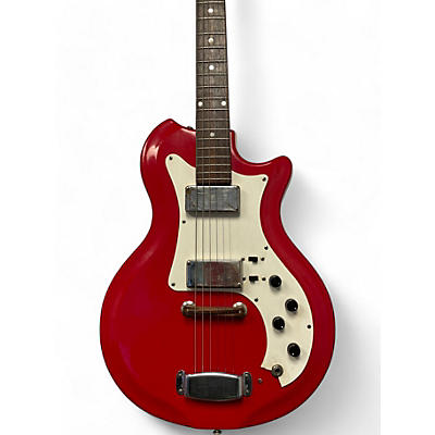 Airline Used Airline Res-0-Glass Candy Apple Red Solid Body Electric Guitar