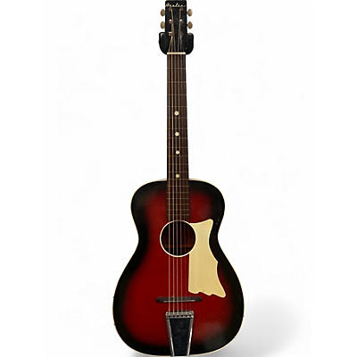 Used Airline STUDENT FOLK RED BURST Acoustic Guitar