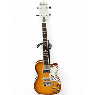 Used Airline TUXEDO TENOR ELECTRIC GUITAR Copper Burst Solid Body Electric Guitar