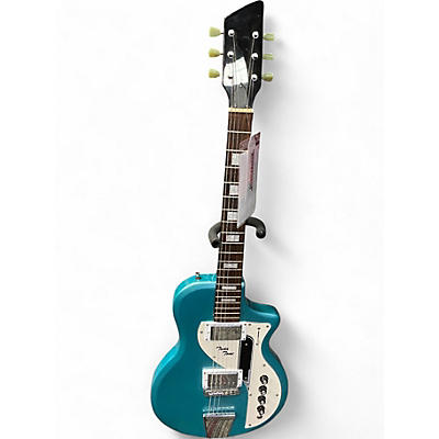 Used Airline Twin Tone Blue Solid Body Electric Guitar