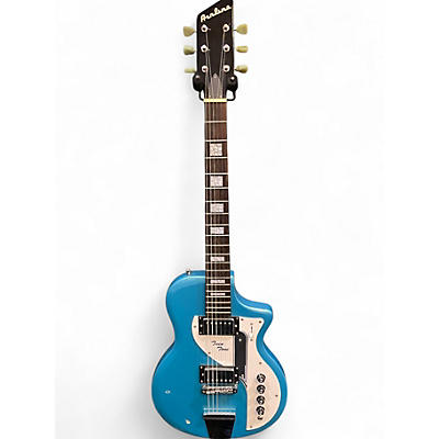 Used Airline Twin Tone Lake Placid Blue Solid Body Electric Guitar