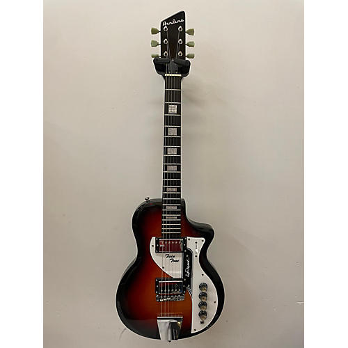 Airline Used Airline Twin Tone The Duke 2 Color Sunburst Solid Body Electric Guitar 2 Color Sunburst