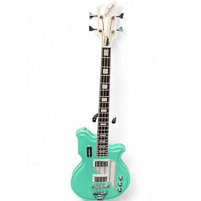 Used Airline map bass Seafoam Green Electric Bass Guitar