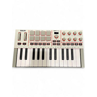 Used Akai Professional MPK Mini IV 25-Key MIDI Keyboard Controller- White MIDI Controller