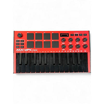Used Akai Professional MPK Mini MKII Red & Black MIDI Controller