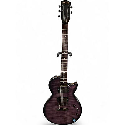 Used Aklot LORIEN SERIES Trans Purple Solid Body Electric Guitar