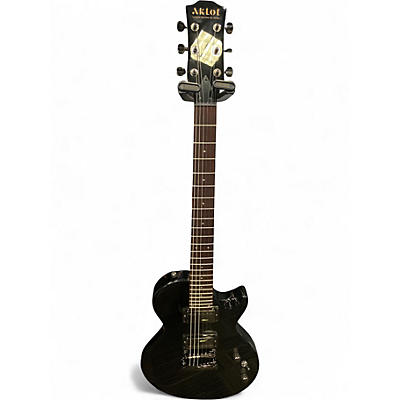 Used Aklot cutaway Black Solid Body Electric Guitar