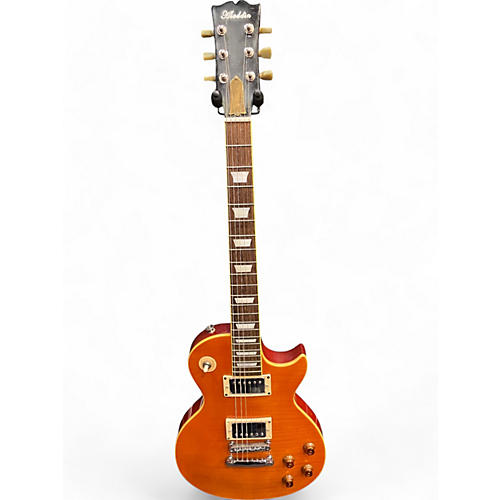 Used Aladdin SINGLE CUT Amber Solid Body Electric Guitar Amber