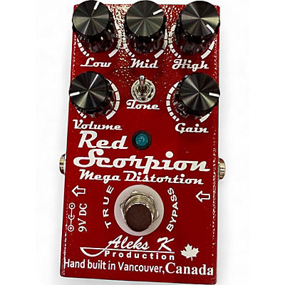 Used Aleks K RED SCORPION MEGA DISTORTION Effect Pedal
