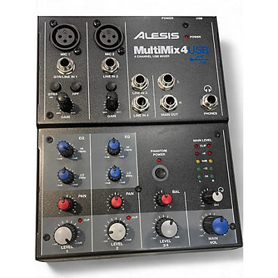 Used Alesis MultiMix 4 USB Compact Unpowered Mixer