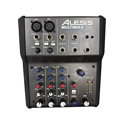 Alesis Used Alesis MultiMix 4 USB FX 4-Channel Unpowered Mixer